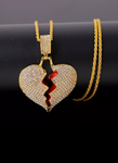Fashion Broken Heart Pendant Necklaces