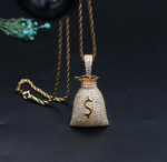 SECURING THE BAG PENDANT NECKLACE