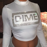 "Dime" Long Sleeved Midi Shirt