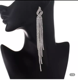 Platinum Crystal Dangle Earrings at glam-af-cosmetics.com
