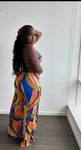 " I'm Bossy" Psychedelic Multi-colored Backless Jumpsuit