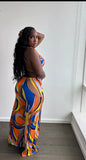" I'm Bossy" Psychedelic Multi-colored Backless Jumpsuit
